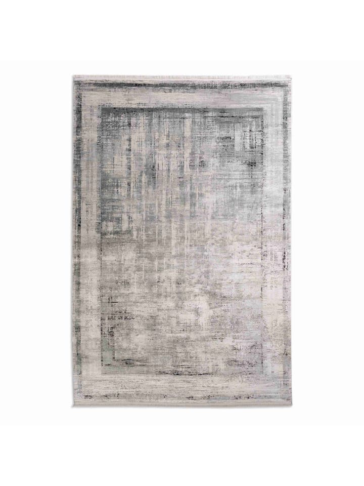 Wohnzimmer Teppich GRAVINA in Silber