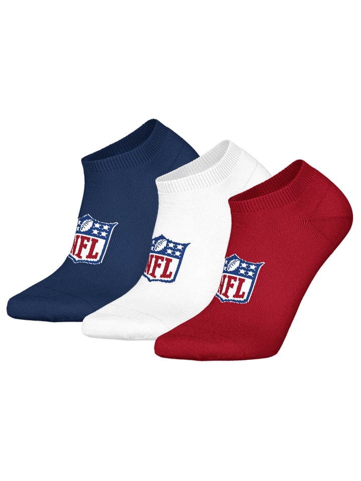 Socken 3er Pack in Dunkelblau/Weiß/Rot