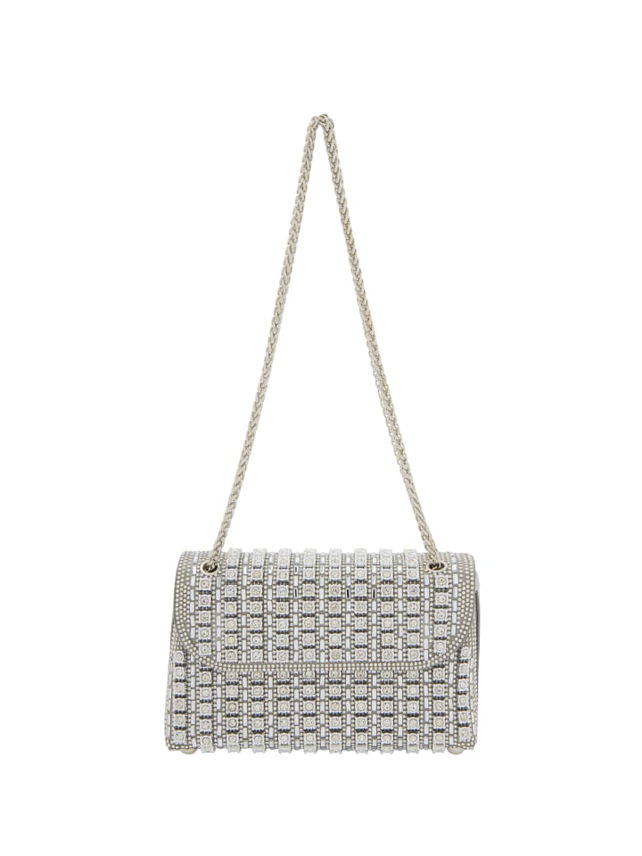 Women Flap Bag in Silver