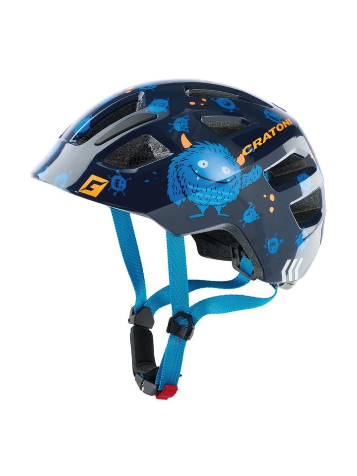 Kinderfahrradhelm Maxster in Monster/blau glänzend