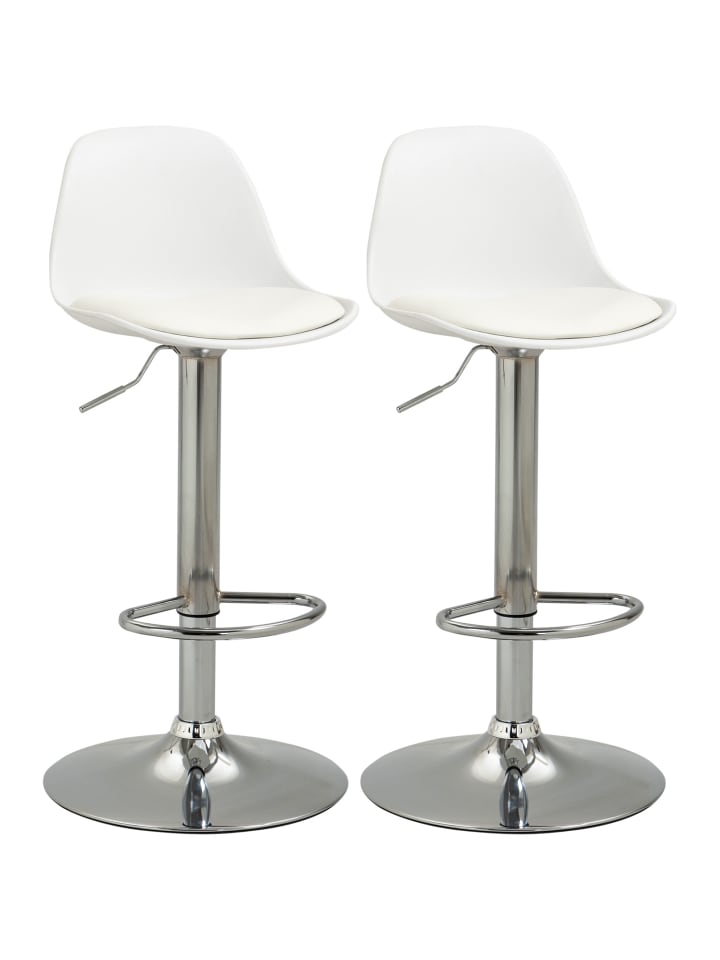 Barhocker in Weiß 41L x 42B x 104H cm