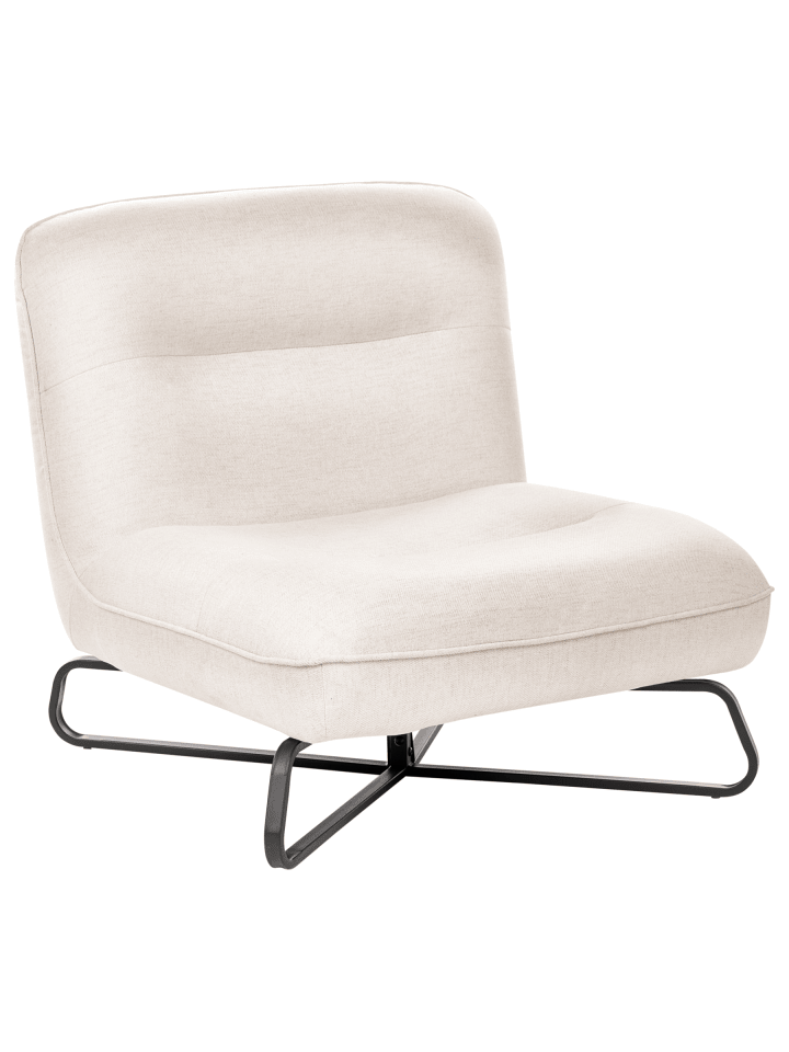 Sessel LINDAL in Weiß/Schwarz - (W) 85 x (H) 85 x (L) 83 cm