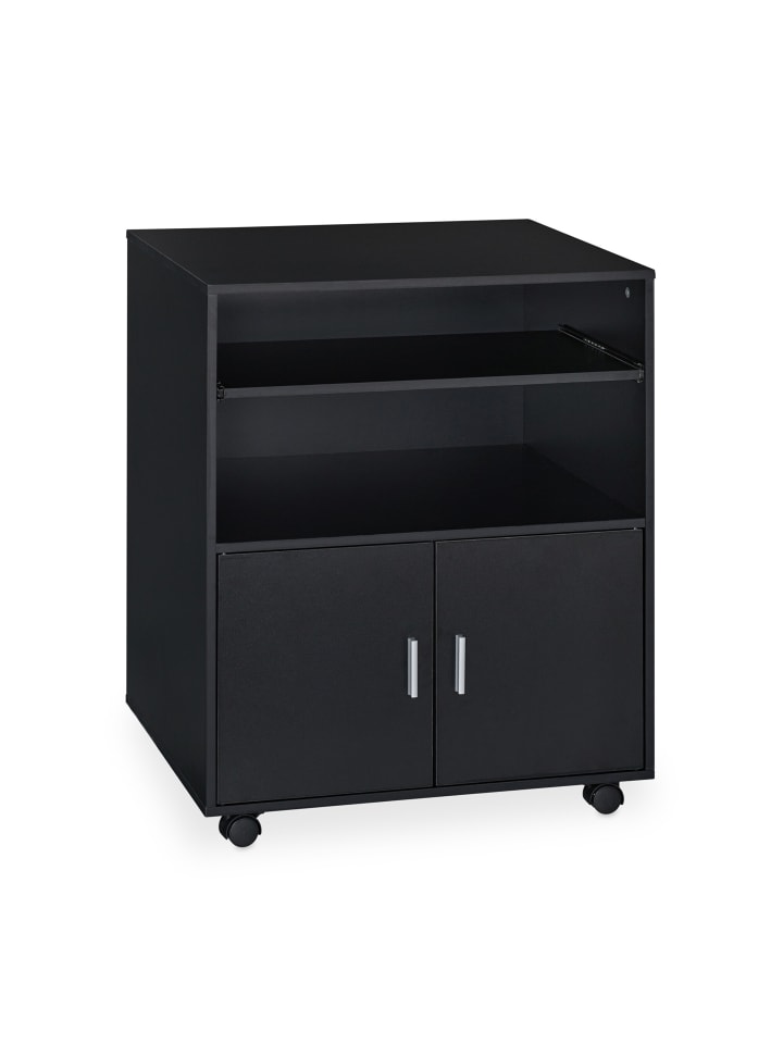 Rollcontainer in Schwarz - (B)60 x (H)74 x (T)48 cm