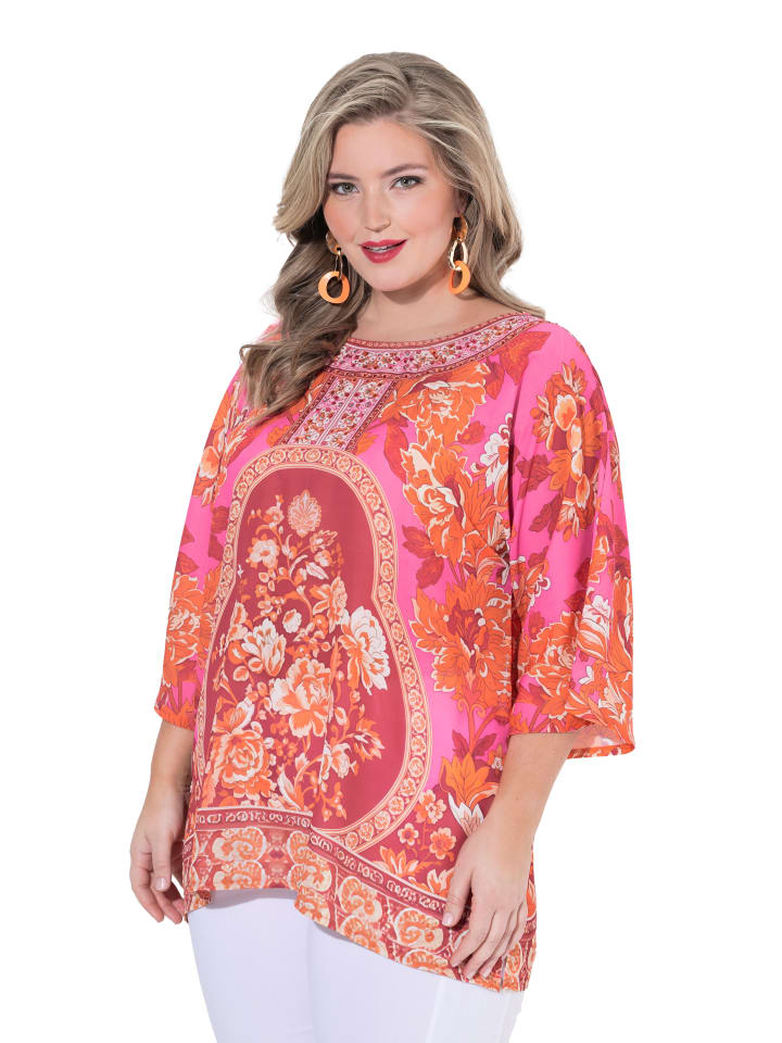 Bluse in neon rot