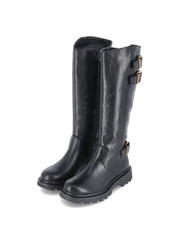 Bikerstiefel in schwarz