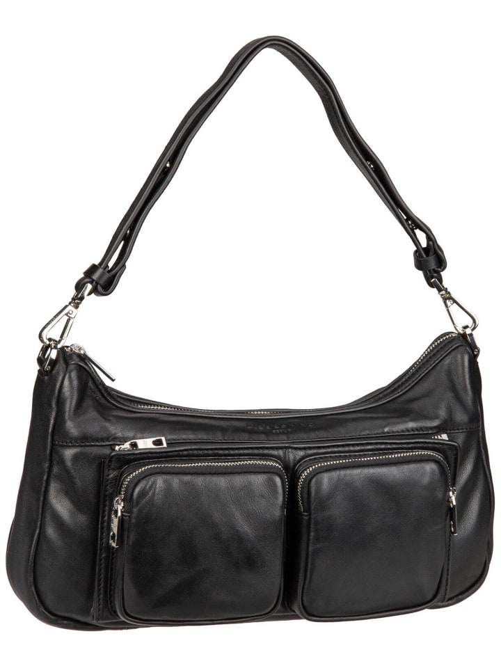 Schultertasche Maia M Sheep Natural in Black