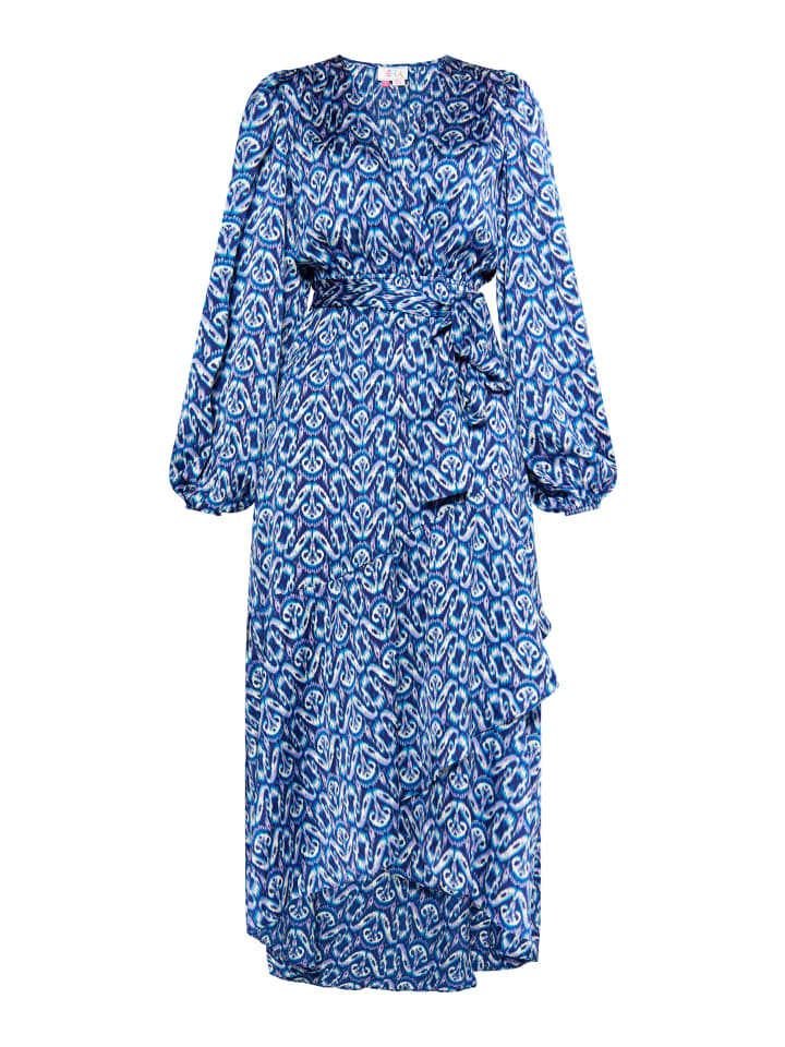 Damen Maxikleid in Blau Mehrfarbig