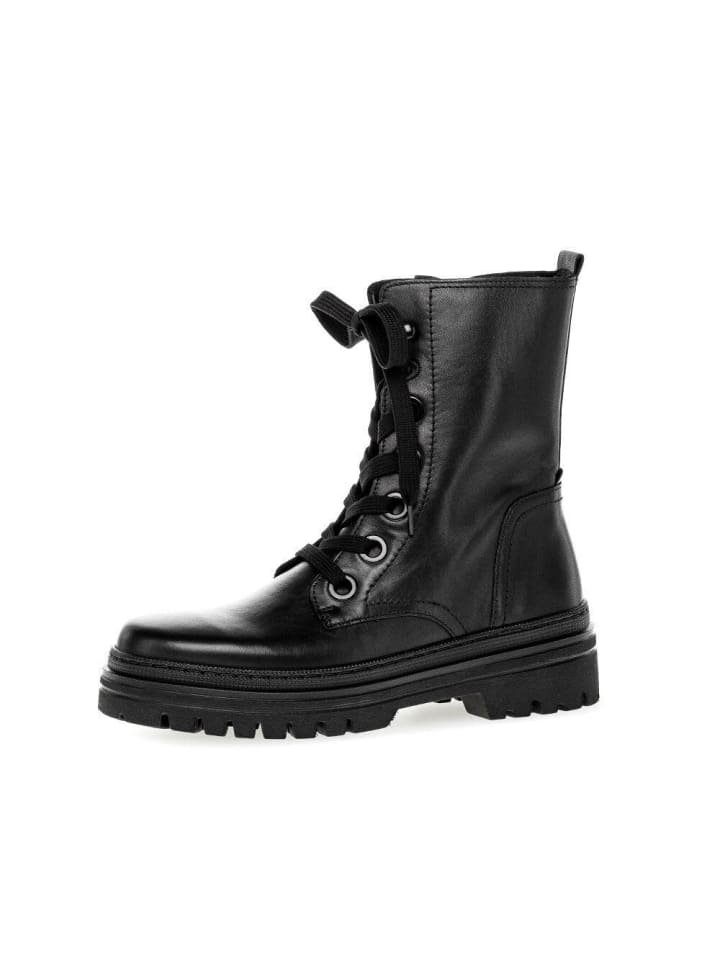 Schnürstiefeletten in schwarz