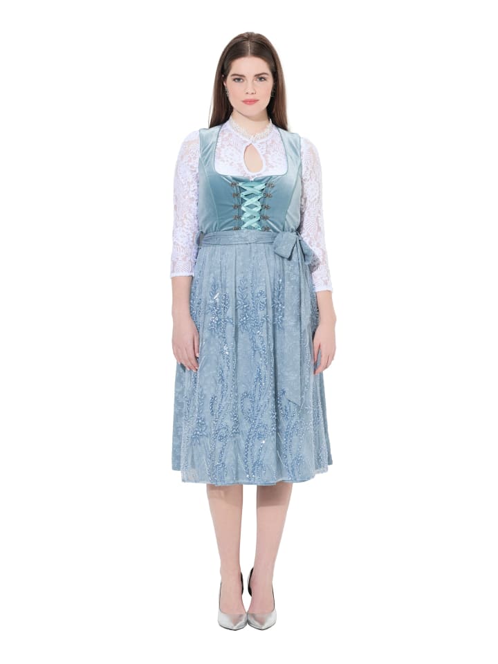 Kleid in eisblau