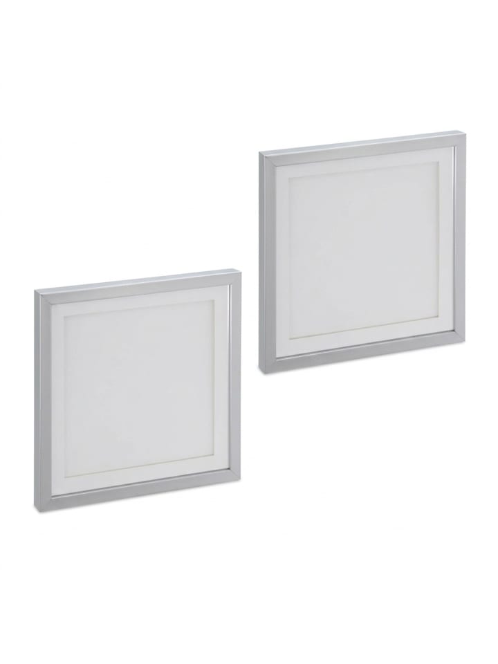 2 x Bilderrahmen in Silber - 25 x 25 cm