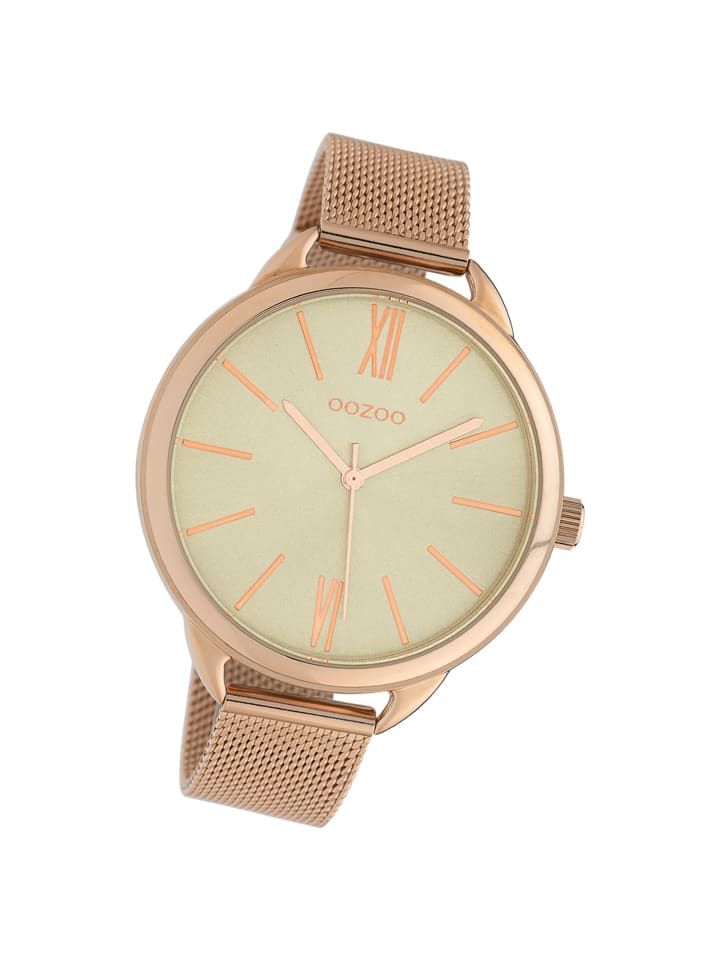 Analog-Armbanduhr Oozoo Timepieces rosegold groß (ca. 44mm)