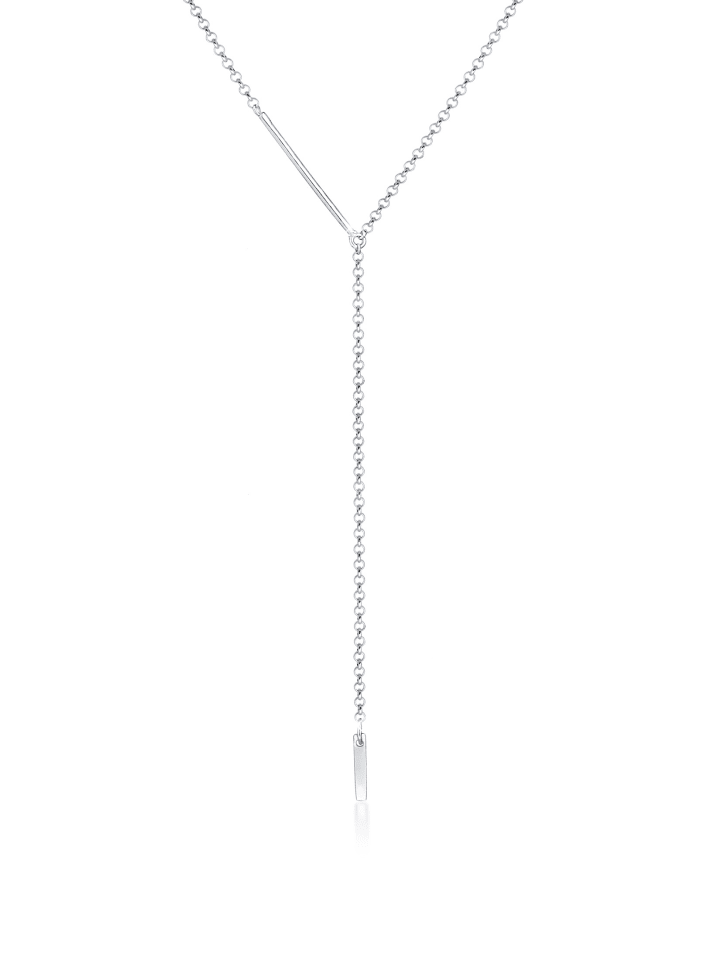 Halskette 925 Sterling Silber Geo in Silber