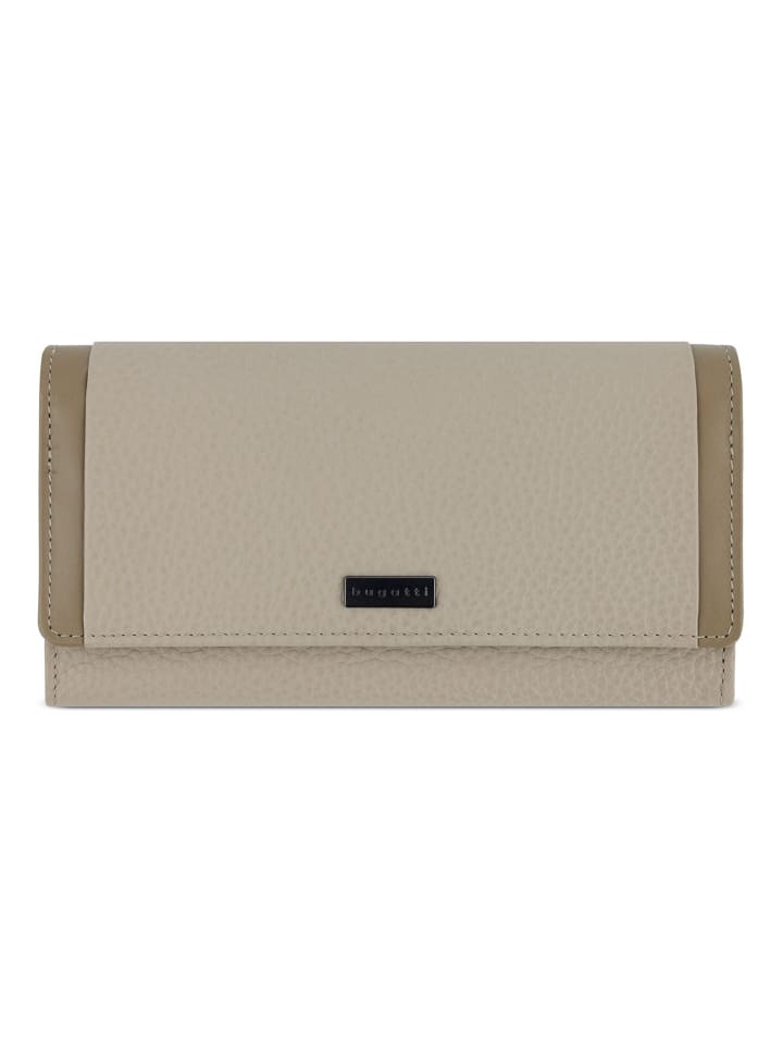 Sina Geldbörse RFID Schutz Leder 18.5 cm beige