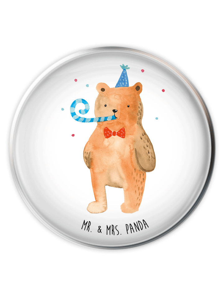Waschbeckenstöpsel Bär Geburtstag ohne Spruch in Weiß
