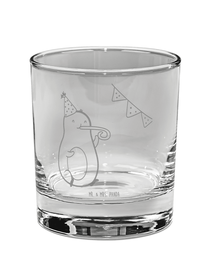 Tumbler Avocado Party Zeit ohne Spruch in Transparent