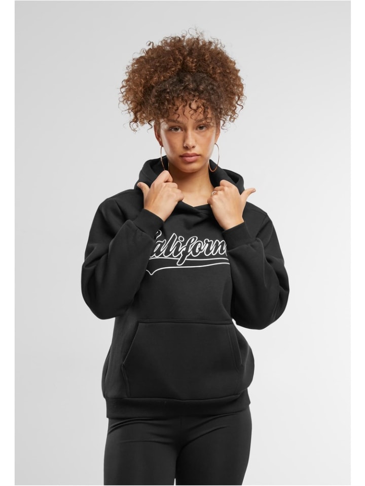 Hoodie "California Ladies Fluffy Hoody" in Schwarz