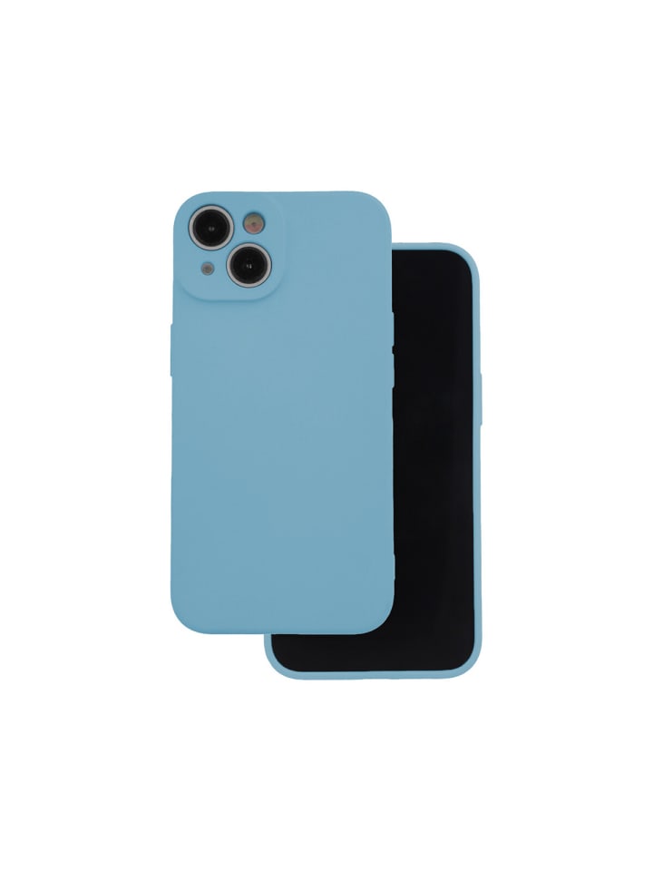 Silikonhülle mit Kameraschutz kompatibel mit iPhone 16 Pro Hellblau in Hellblau