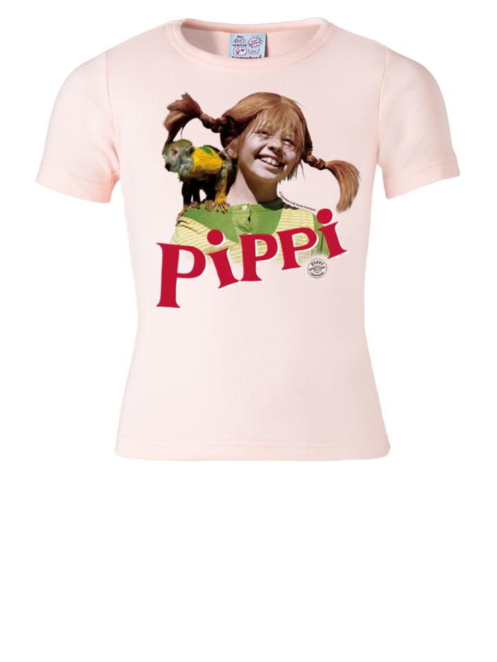 T-Shirt Pippi Langstrumpf & Herr Nilsson in rosa