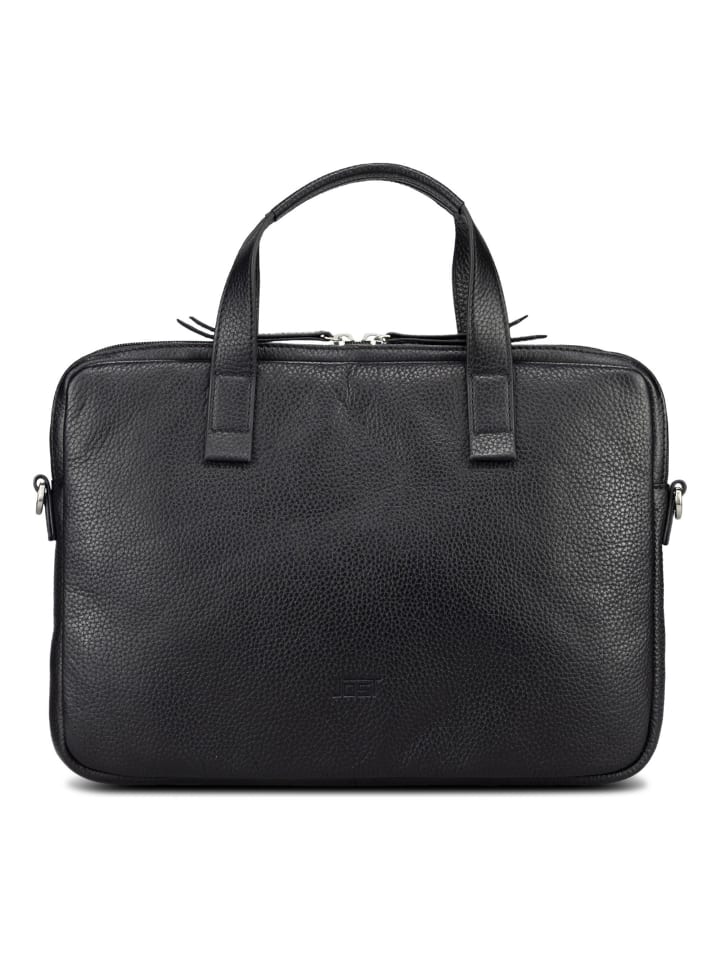 Vika Laptoptasche Leder 34 cm black