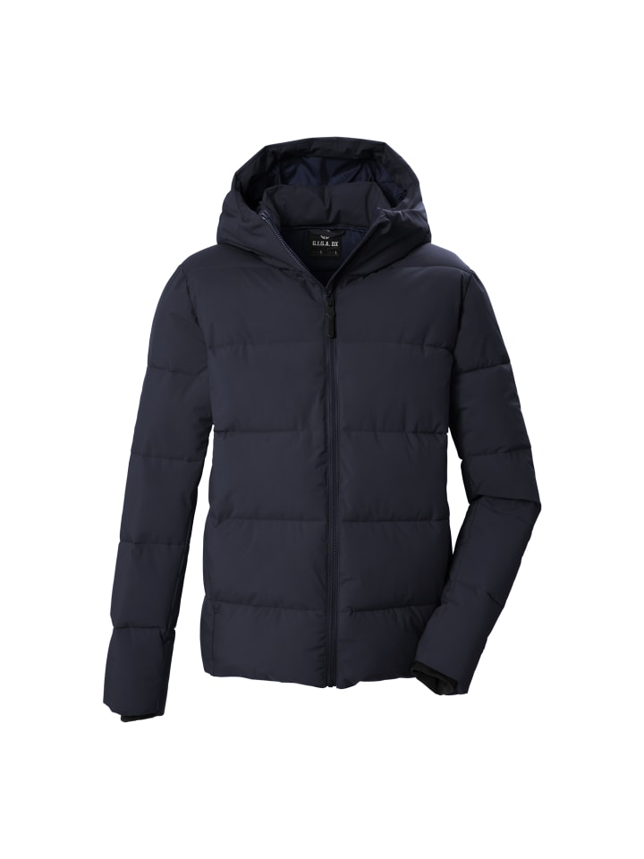 Steppjacke mit Kapuze in Blau3068
