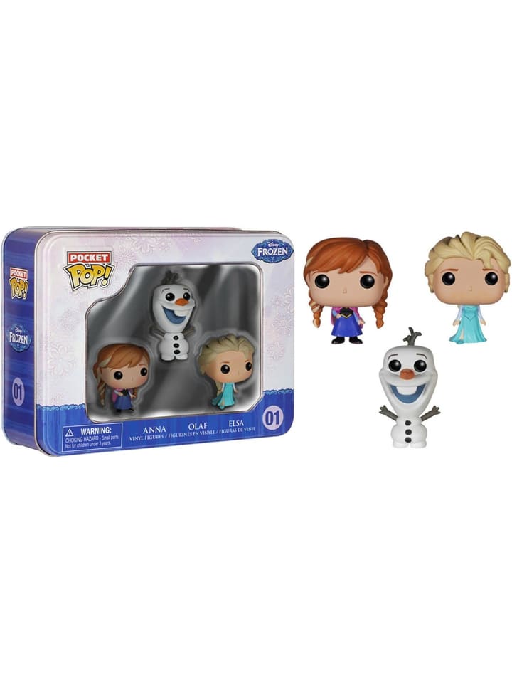 Pocket 4797 POP Tin Frozen Elsa Anna Olaf Figure 3er-Pg. 3,8 cm
