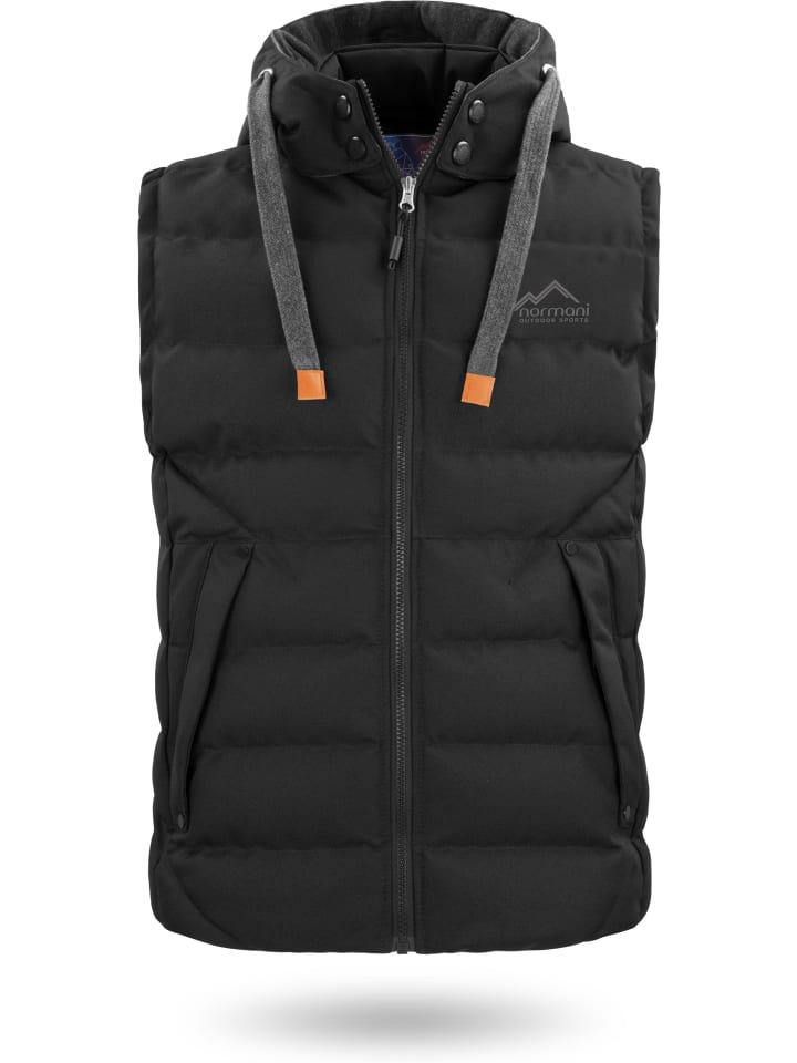 Herren Winter-Steppweste Yuquot in Schwarz