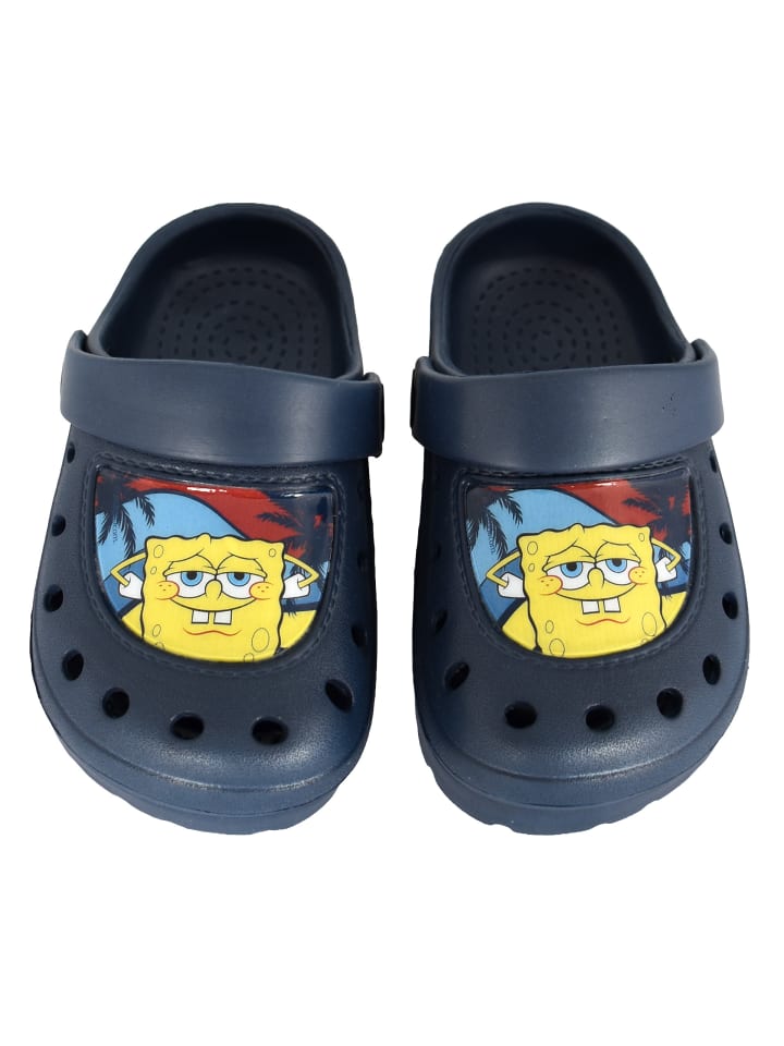 Spongebob Schwammkopf Clogs Palme Sandalen Pantoletten Gartenschuhe in blau