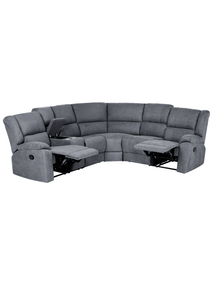 Ecksofa ROKKE in Grau - (W) 229 x (H) 65 x (L) 196 cm linksseitig