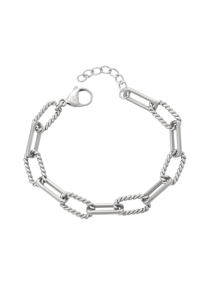 Women Cable Chain Link Bracelet in Silver