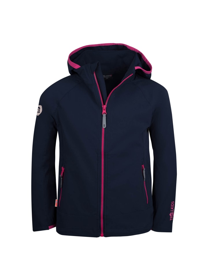 Softshelljacke Kvalvika in navy/pink