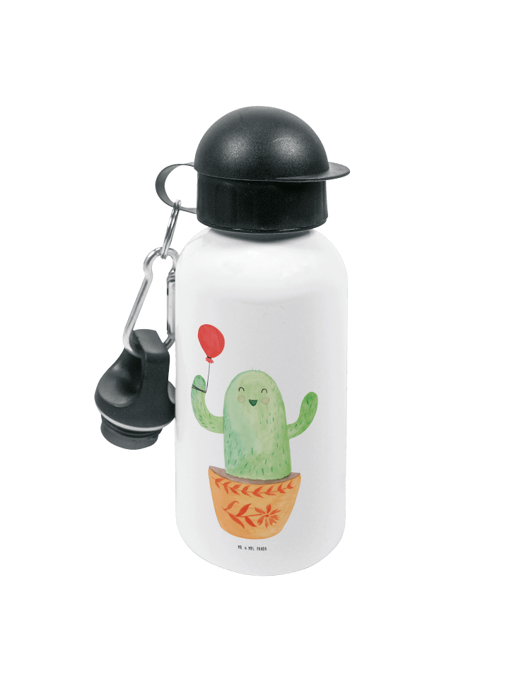 Trinkflasche Kaktus Luftballon ohne Spruch in Weiß