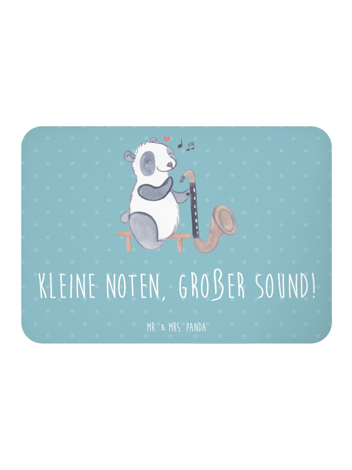 Kühlschrankmagnet Bassklarinette Sound mit Spruch in Meeresbrise