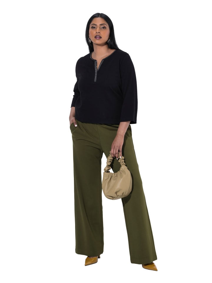 Schlupfhose in dunkel khaki