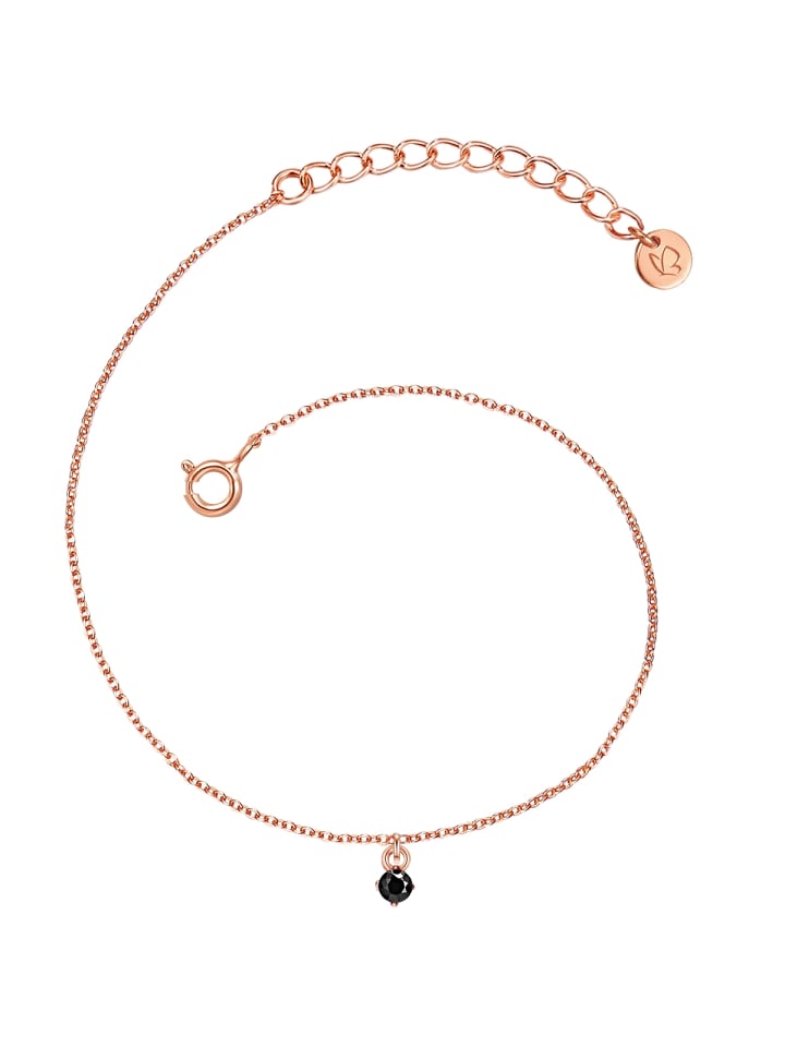 Armband aus Sterling Silber mit Spinell in roségold