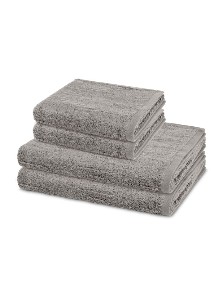 2 X Handtuch 2 X Duschtuch im Set Premium in Flanell