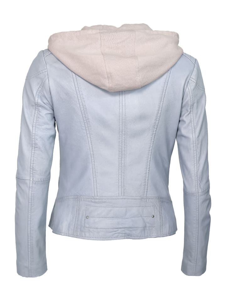 Lederjacke Mico in baby blue