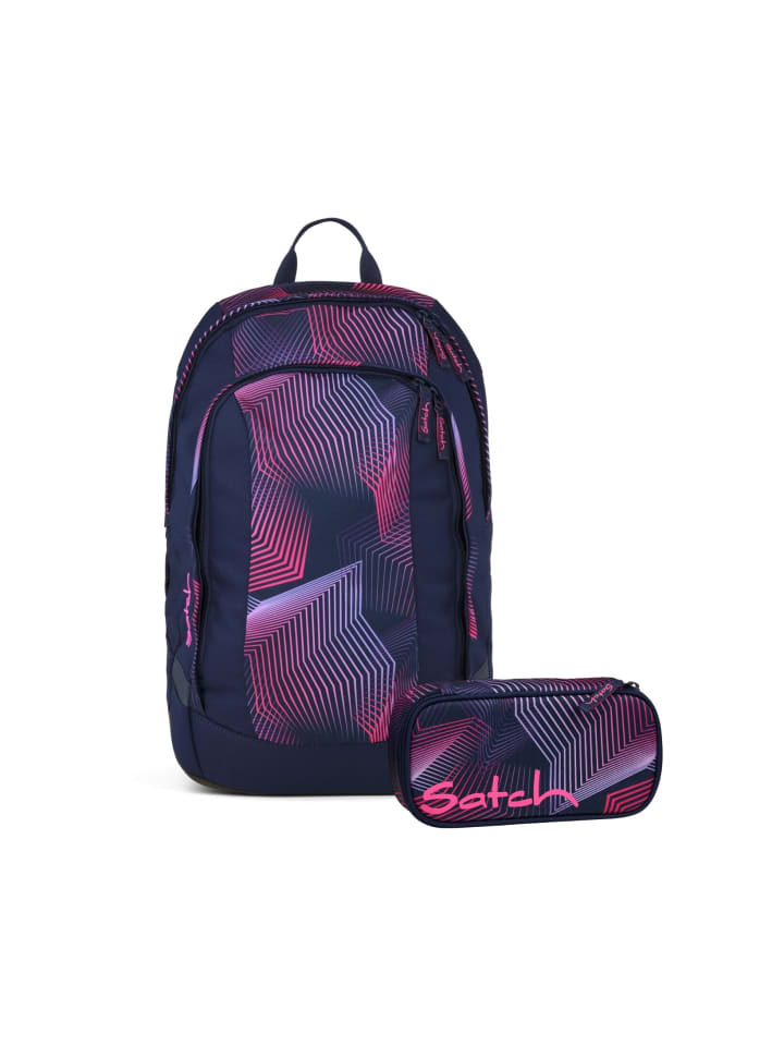 Schulrucksack-Set AIR "Seismic Pink" 2-tlg. in Pink