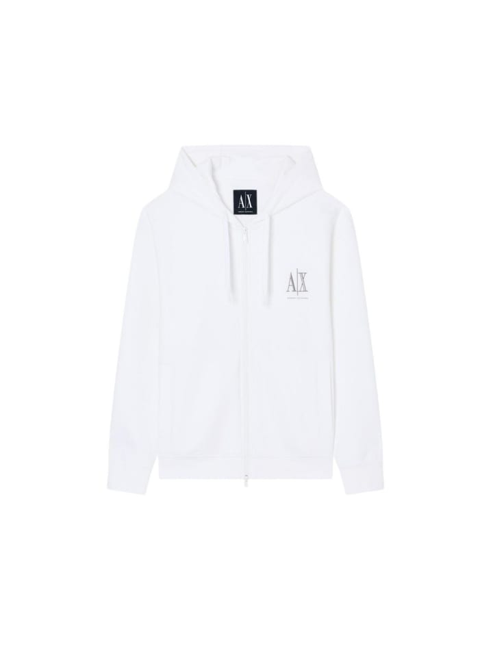 Weiß Baumwolle Hoodie