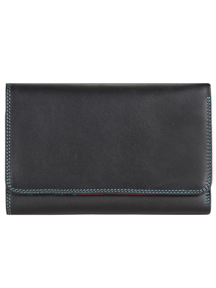 Geldbörse Leder 14 cm black/pace