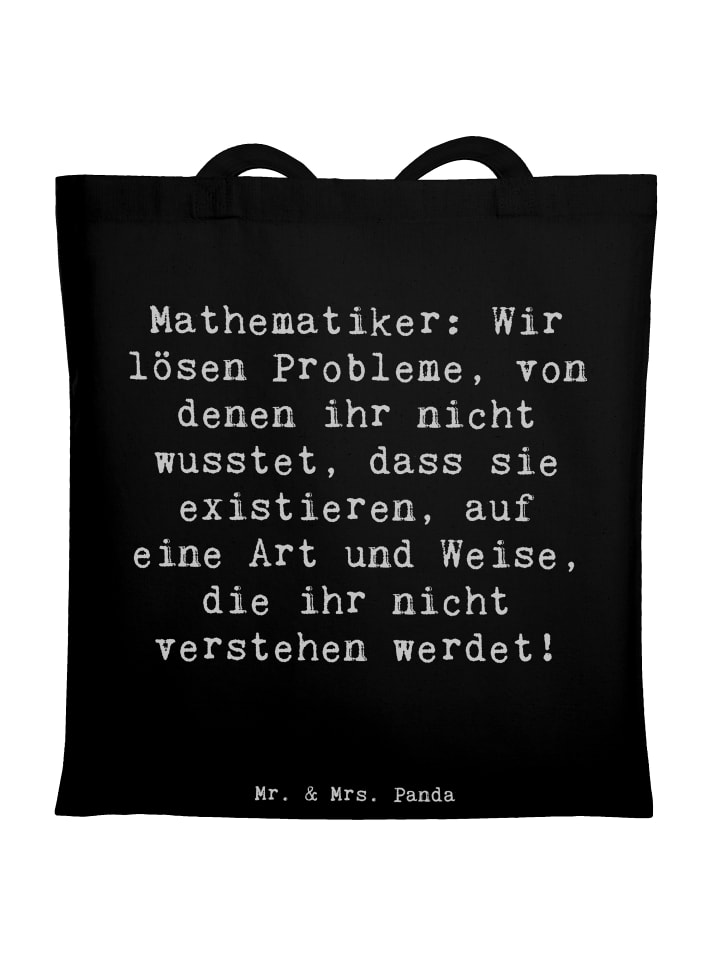Tasche Spruch Mathematiker Magie mit Spruch in Schwarz