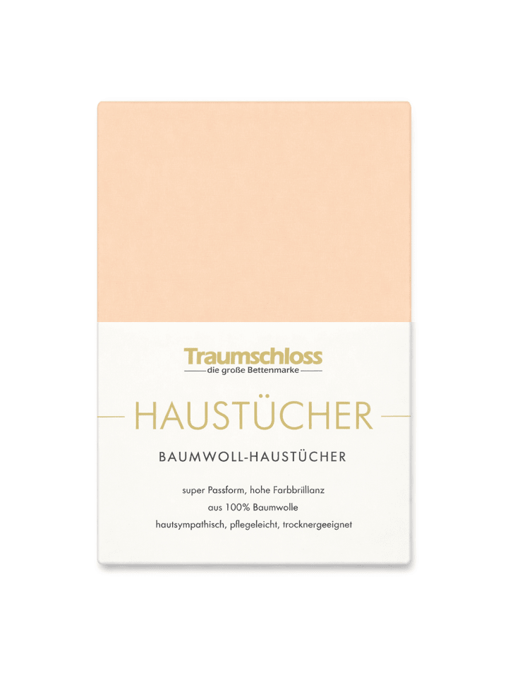 Betttuch Haustuch in apricot