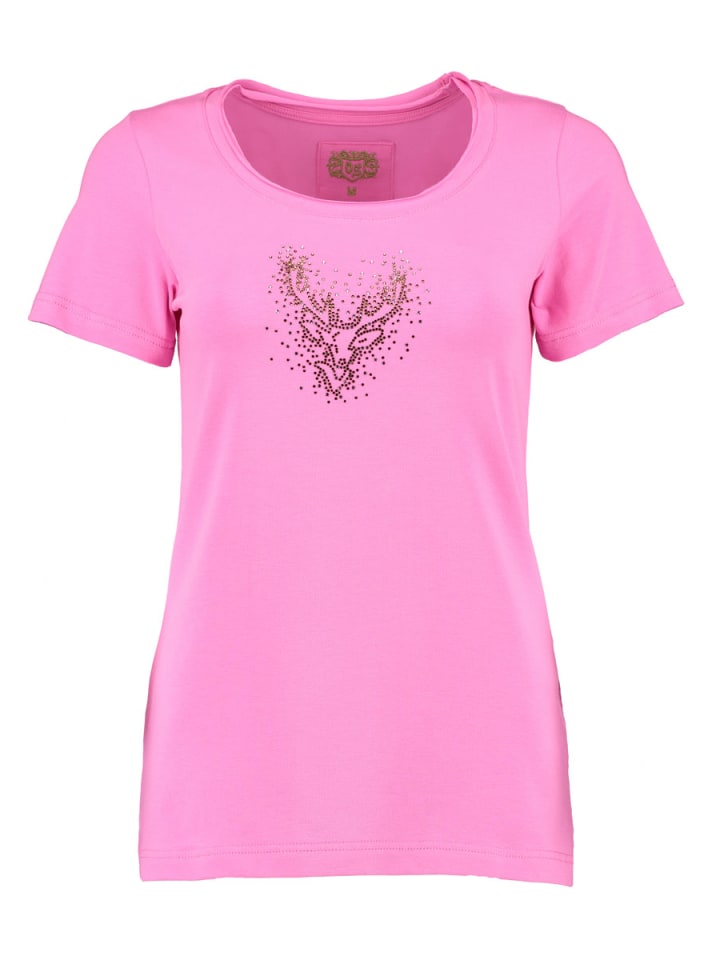 T-Shirt Wimporo in pink-oliv