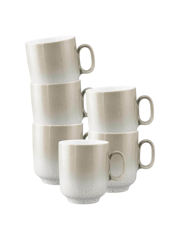 6er Set Henkelbecher Sento Home in Aura Cream 400 ml