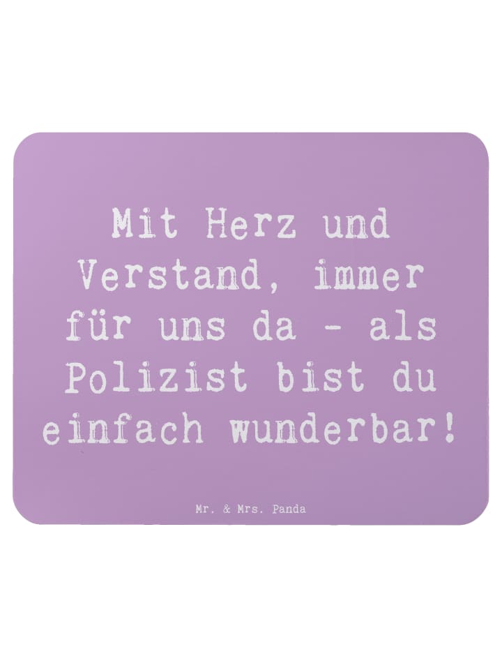 Mouse Pad Spruch Polizist Wunderbar mit Spruch in Lavendeltraum