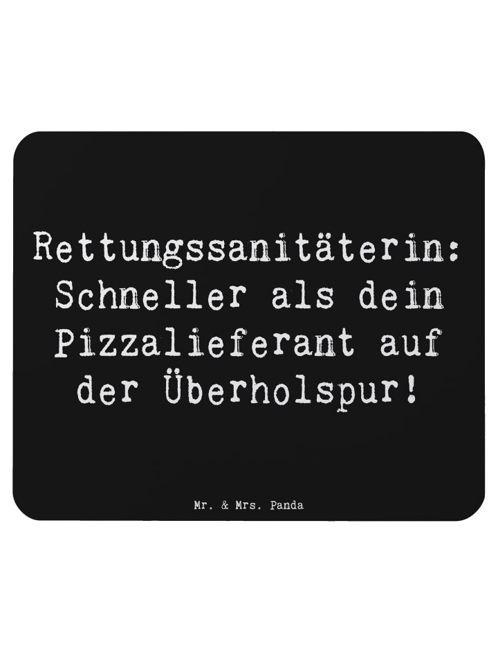 Mousepad Spruch Rettungssanitäterin Action mit ... in Schwarz