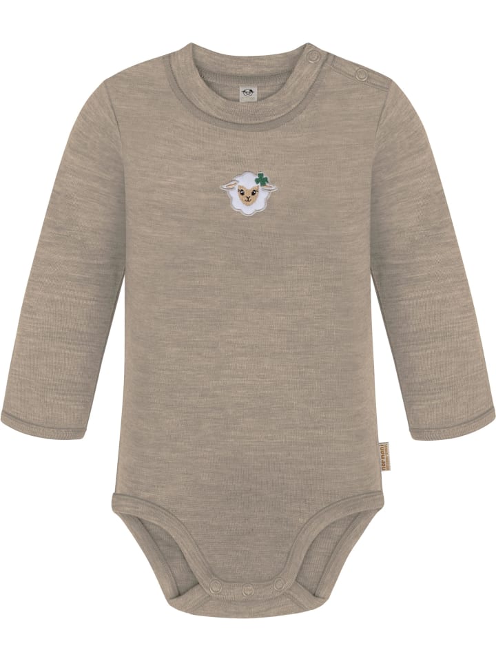 Baby Merino Langarmbody Tuai in Beige