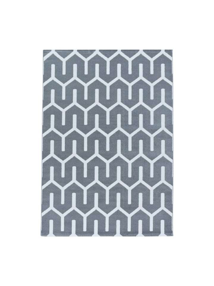 Kurzflor Teppich Clara in Grau