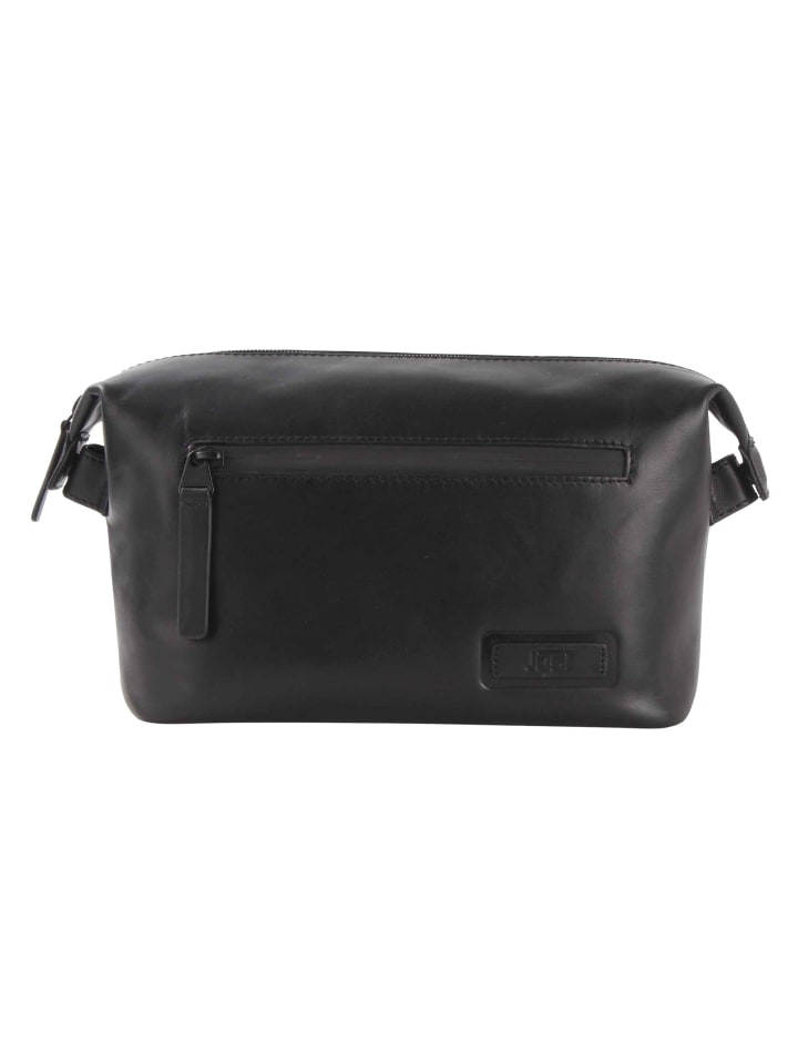 Aarhus Kulturbeutel Leder 22 cm schwarz