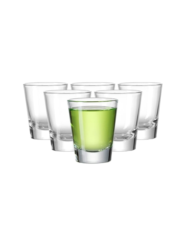 6er Set Schnapsgläser Shot in Transparent 45 ml