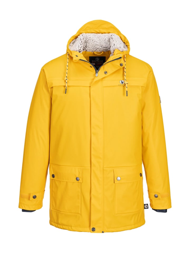 Regenjacke gefüttert in yellow